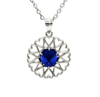 Blue gemstone pendant necklace