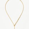 Beaded Stone Slider Lariat Necklace | 18ct Gold Vermeil/Cubic Zirconia Articulated Beaded Stone Slider Lariat Necklace 18ct Gold Plated Vermeilcubic Zirconia Necklaces Missoma 911149 100x100