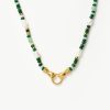 Harris Reed In Good Hands Beaded Gemstone Necklace 18ct Gold Platedmulti Green Gemstone Pearl Necklaces Missoma 406879 100x100