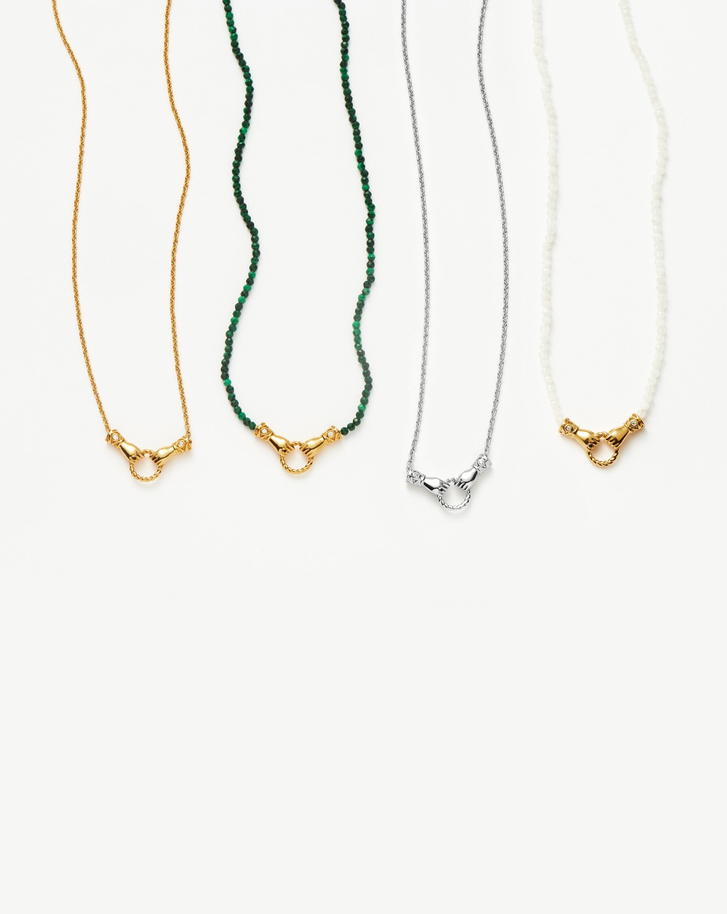harris-reed-in-good-hands-mini-beaded-gemstone-necklace-18ct-gold-platedmalachite-necklaces-missoma-737177 Harris Reed In Good Hands Mini Beaded Gemstone Necklace | 18ct Gold Plated/Malachite - Image 4