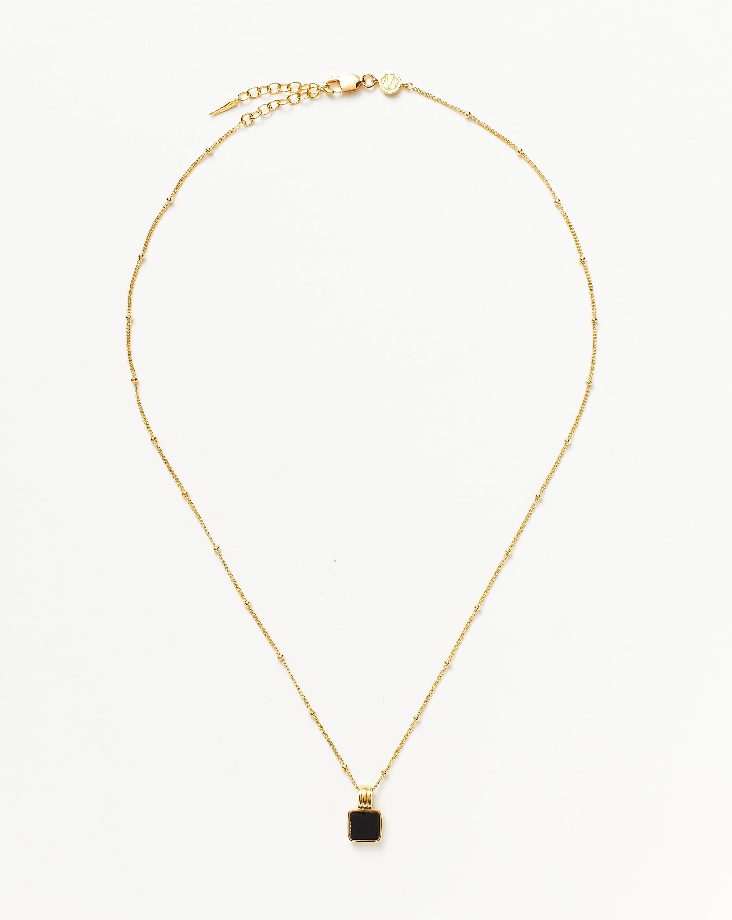 lucy-williams-square-onyx-gemstone-necklace-18ct-gold-plated-vermeilblack-onyx-necklaces-missoma-442466 Lucy Williams Square Onyx Necklace | 18ct Gold Vermeil/Black Onyx - Image 3