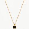 Lucy Williams Square Onyx Necklace | 18ct Gold Vermeil/Black Onyx Lucy Williams Square Onyx Gemstone Necklace 18ct Gold Plated Vermeilblack Onyx Necklaces Missoma 506686 100x100