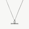 Ridge T Bar Chain Necklace Silver Plated Necklaces Missoma 774023 100x100